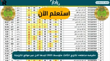 «فرصة مذهلة» نتائج الثالث متوسط 2025 تجدها الآن عبر موقع نتائجنا